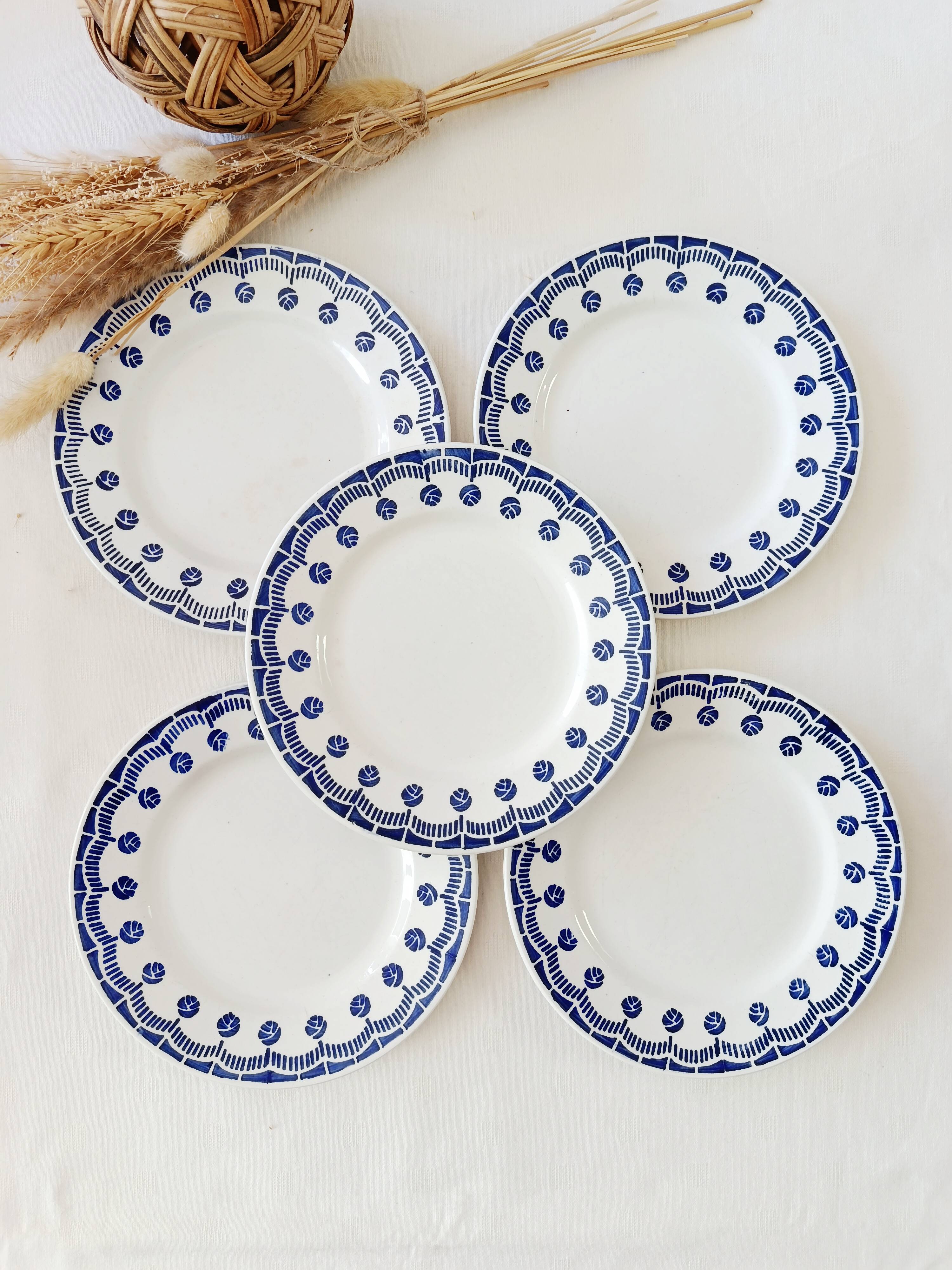 Lot de 5 assiettes a dessert Ceranord