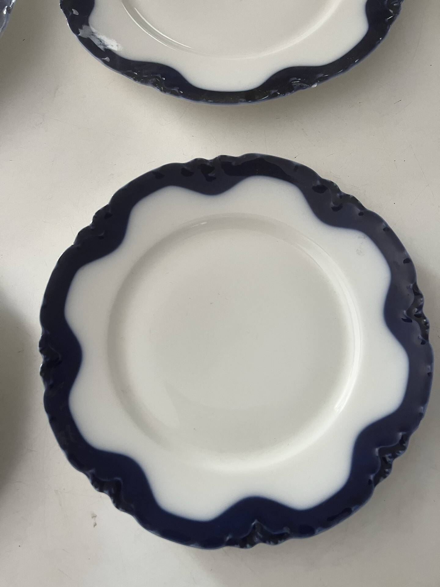Set of 6 antique Haviland Paris porcelain plates.