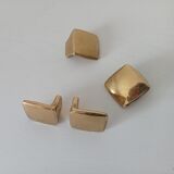 Vintage furniture handles in solid gilded brass