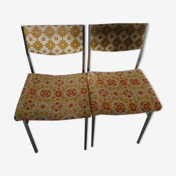 Duo of Vintage flower chairs