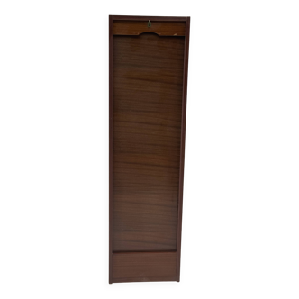 Vintage 1970s filing cabinet with curtains