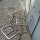 Vintage Italian design chrome metal chair from the 70s