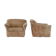 Pair of velvet armchairs "caramel blond" France, circa 1960