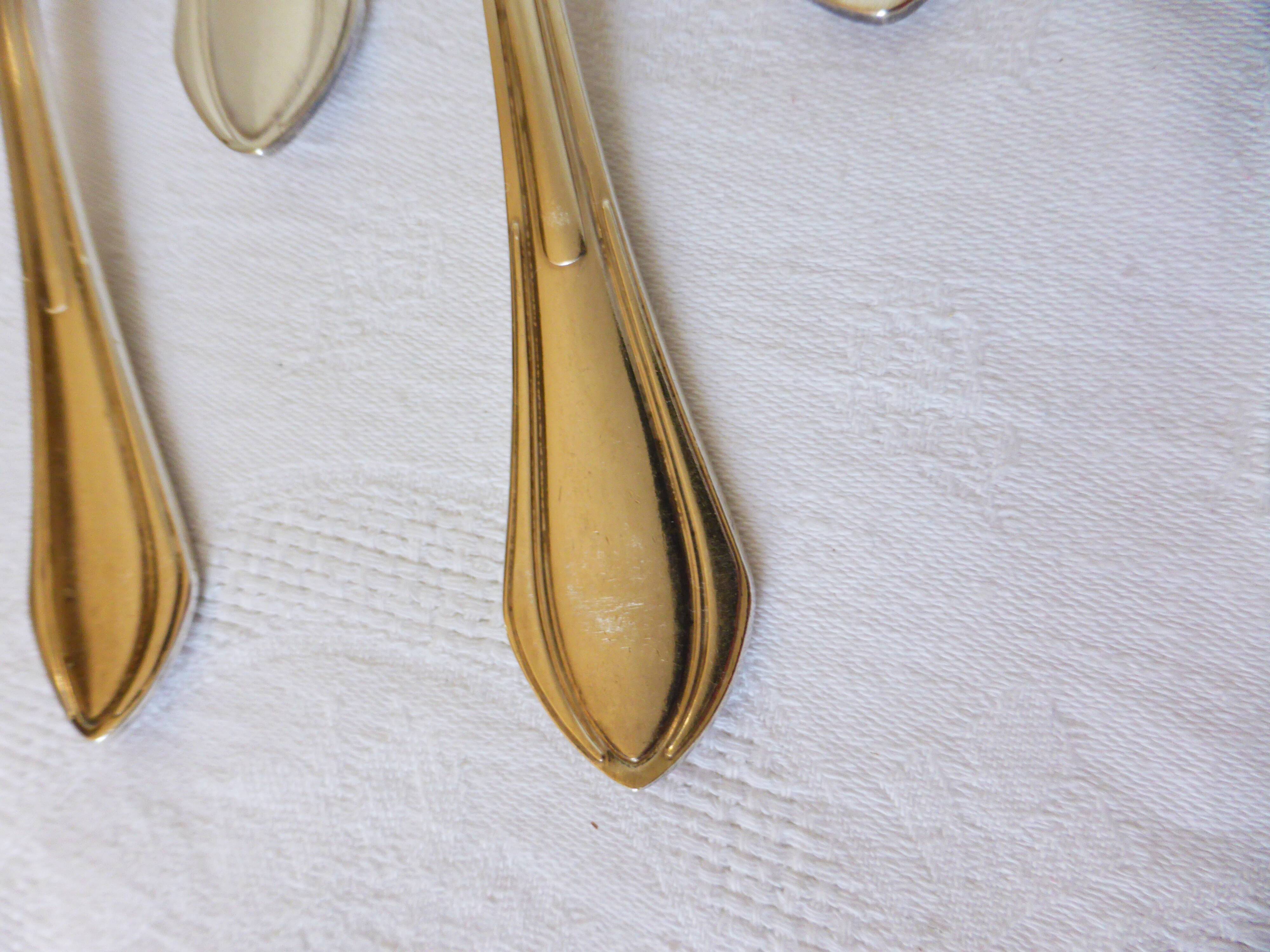 7 silver-plated metal soup spoons with hallmarks 2106231