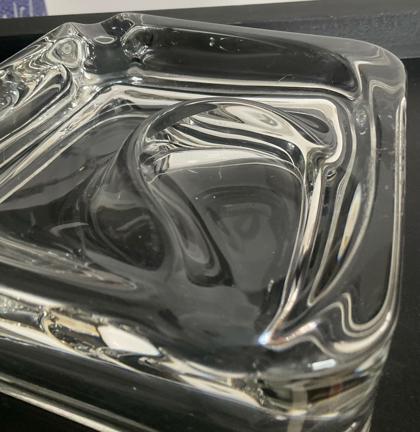 Vintage moulded glass catchall