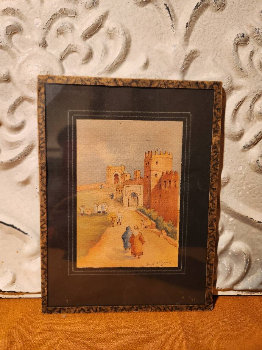 Orientalist watercolour signed Henri Noizeux