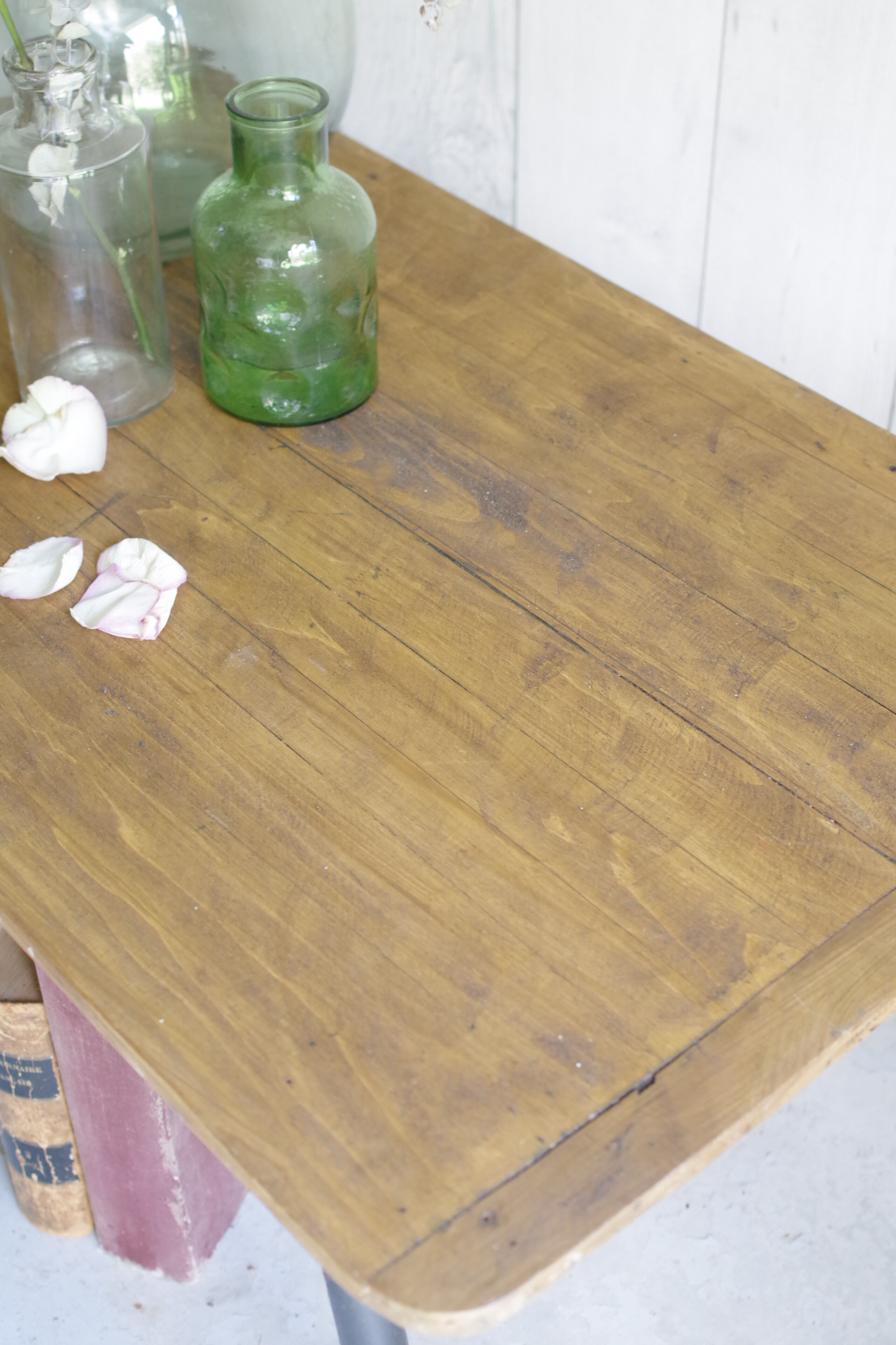 Vintage metal and wood coffee table 60