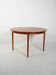Round extendable teak table by Svante Skogh