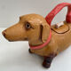 Dachshund zoomorphic teapot - Japanese glazed ceramic