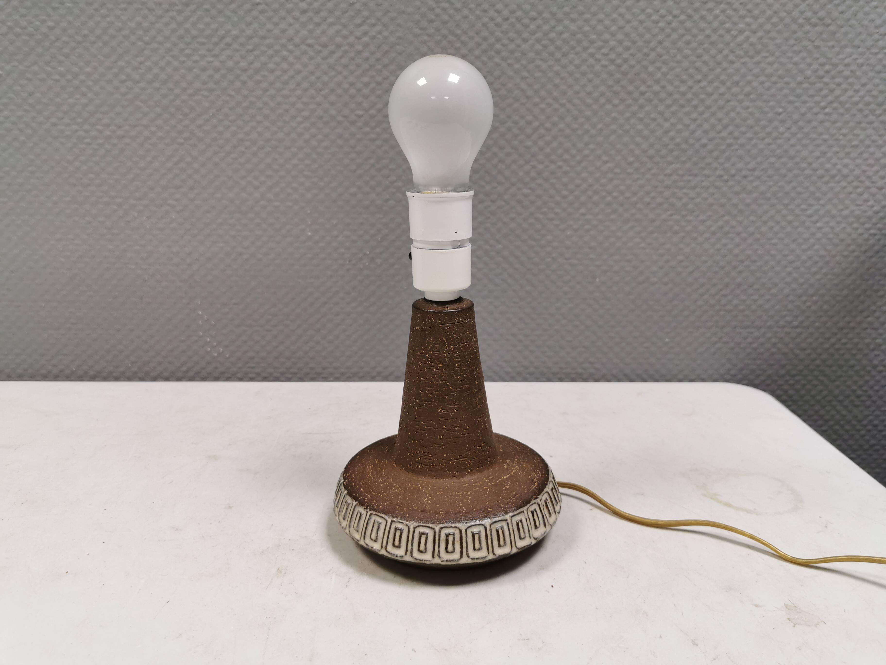 Ceramic Table Lamp, Helge Bjufstrøm Design, Michael Andersen Denmark, 1960s
