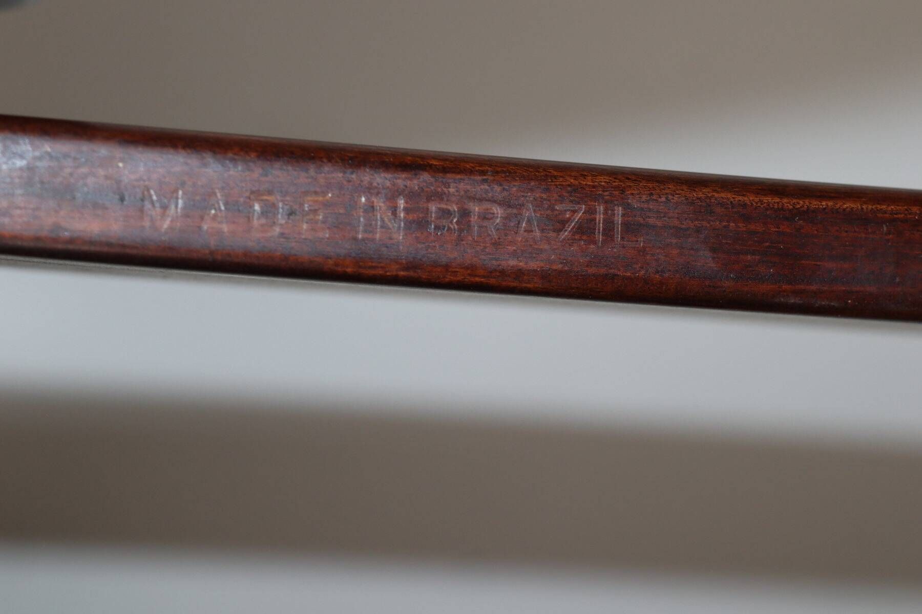 Percival Lafer coffee table in exotic wood and smoked glass – Brazil, 1970