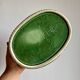 Vintage barbotine dish with fruit decorations
