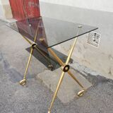 Dessert years 60 gold metal and glass