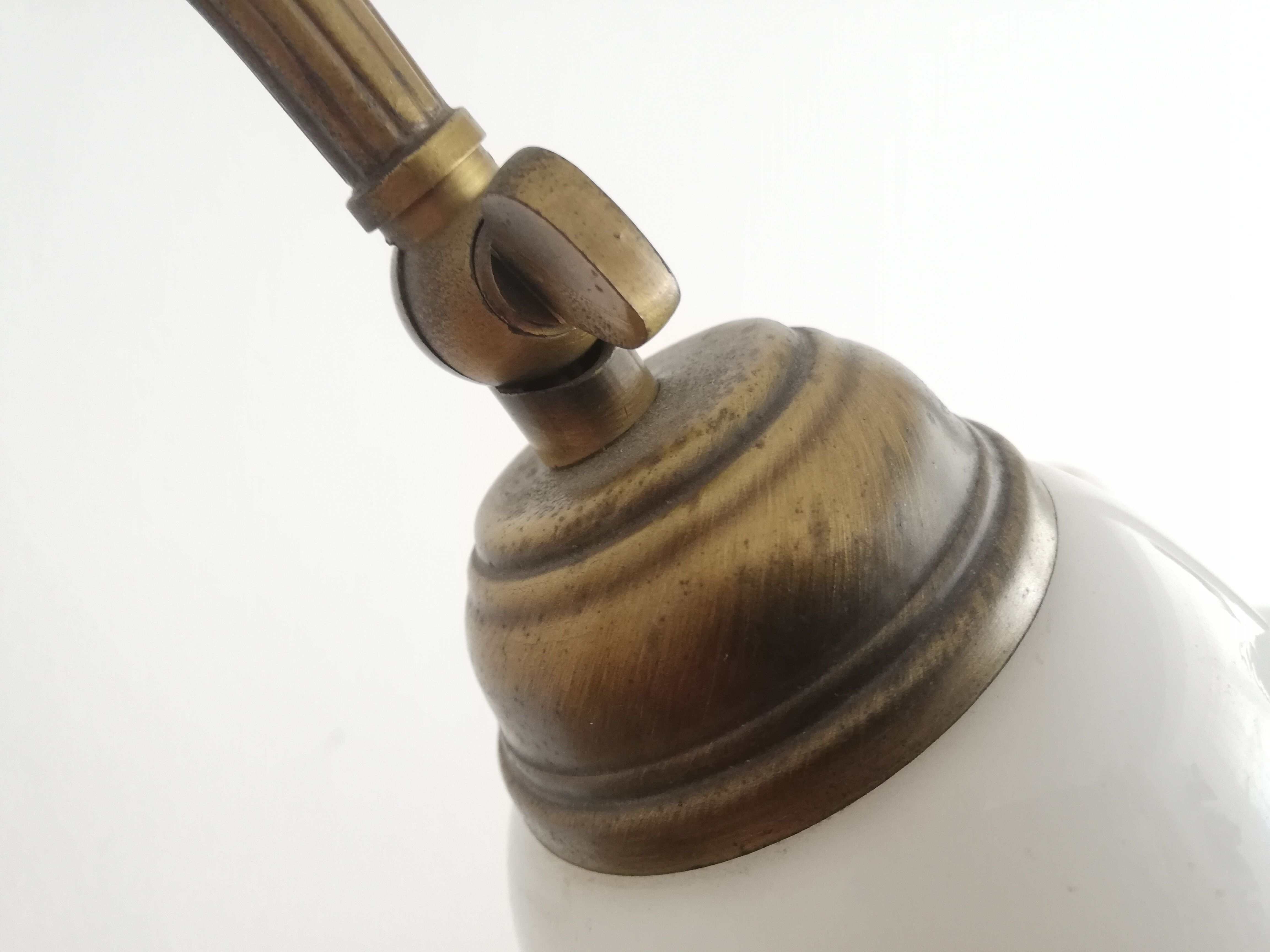 1960s brass and glass table lamp vintage
