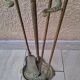 Fireplace accessories and its bronze support