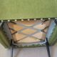 Fauteuil vintage style scandinave tissu vert