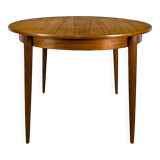 Scandinavian teak table with extension.