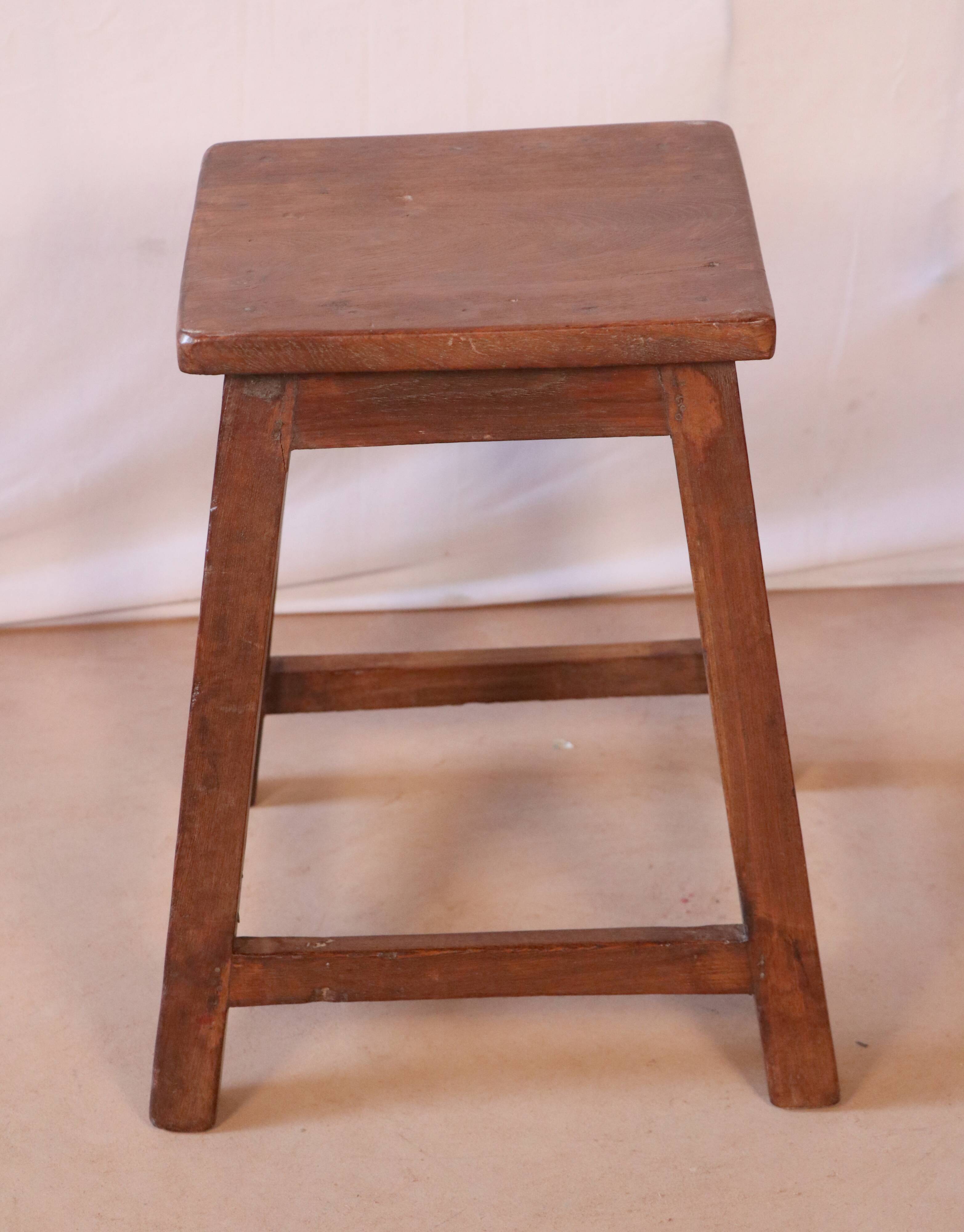 Old Burmese teak workshop stool