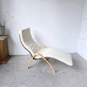 Ikea vintage Kim Samson curved beech wood deck chair