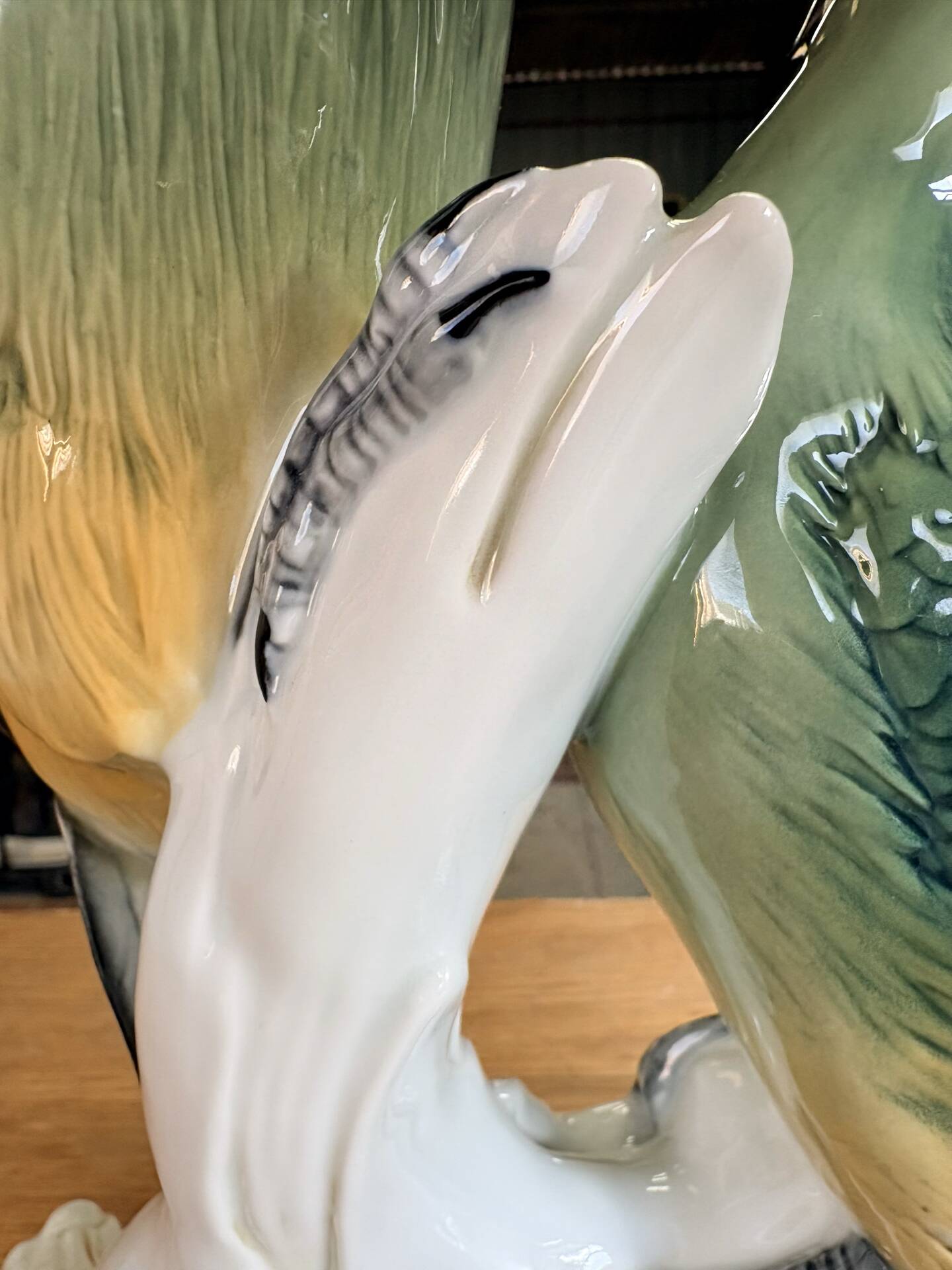 Pair of green porcelain birds by Karl Ens – Germany, 20th century