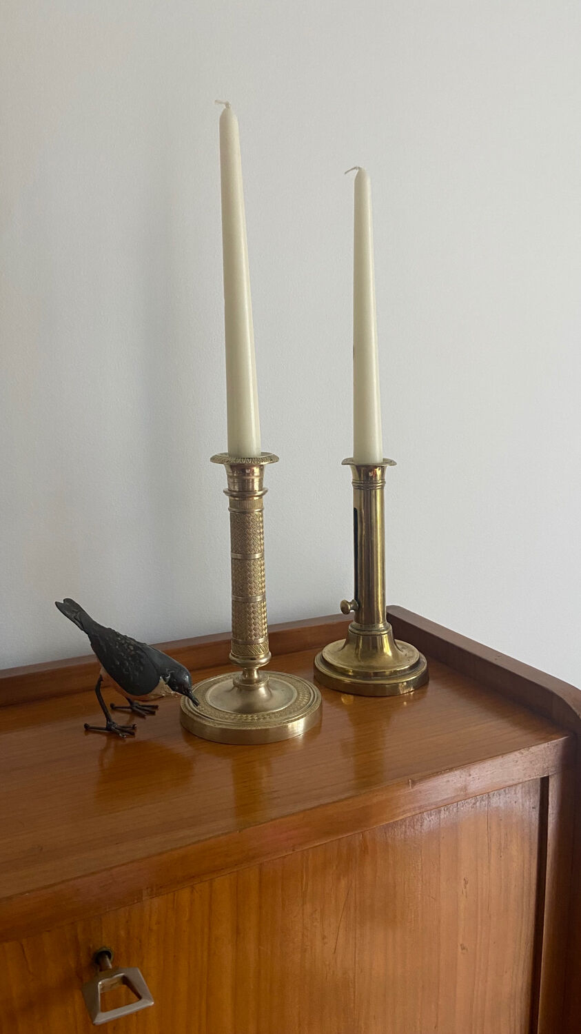 Bronze candle holder XIXth