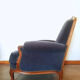 Paire de fauteuils bergères en velour bleu