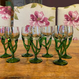 Set of 7 Alsatian-inspired stemmed glasses