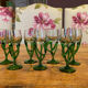 Ensemble de 7 verres à pied d’inspiration alsacienne