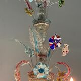 Lustre rezzonico en verre coloré de Murano 6 bras de lumière