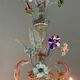 Rezzonico Lustre In Murano Colored Glass, 6 Arms of Light