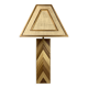 Midcentury pencil reed rattan bamboo and brass table lamp, 1970s