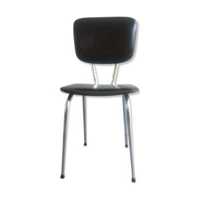 Chaise skaï noir vintage