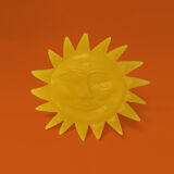 Sun wall lamp by jean-charles de castelbajac for brossier saderne & roset line, 90s.