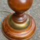 Art Deco floor lamp in solid wood and gilded brass