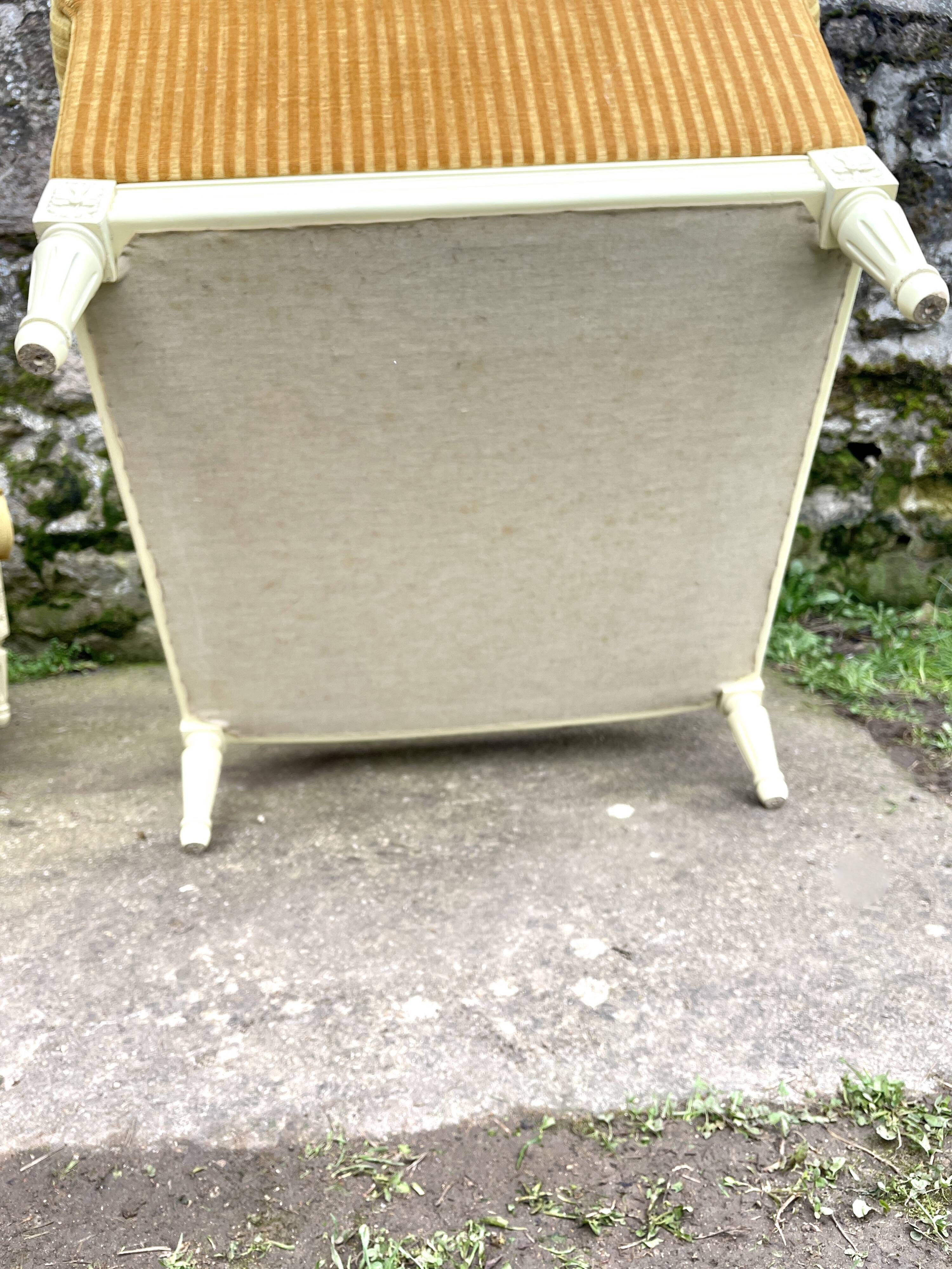 Pair of cosy armchairs by Jean Prevost in mustard velvet, 1970.