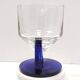 Pichet en verre transparent et bleu postmoderne, Italie