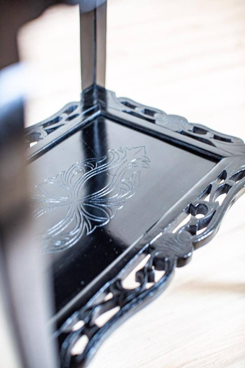 Antique Side Table with Ceramic Top, 1890s