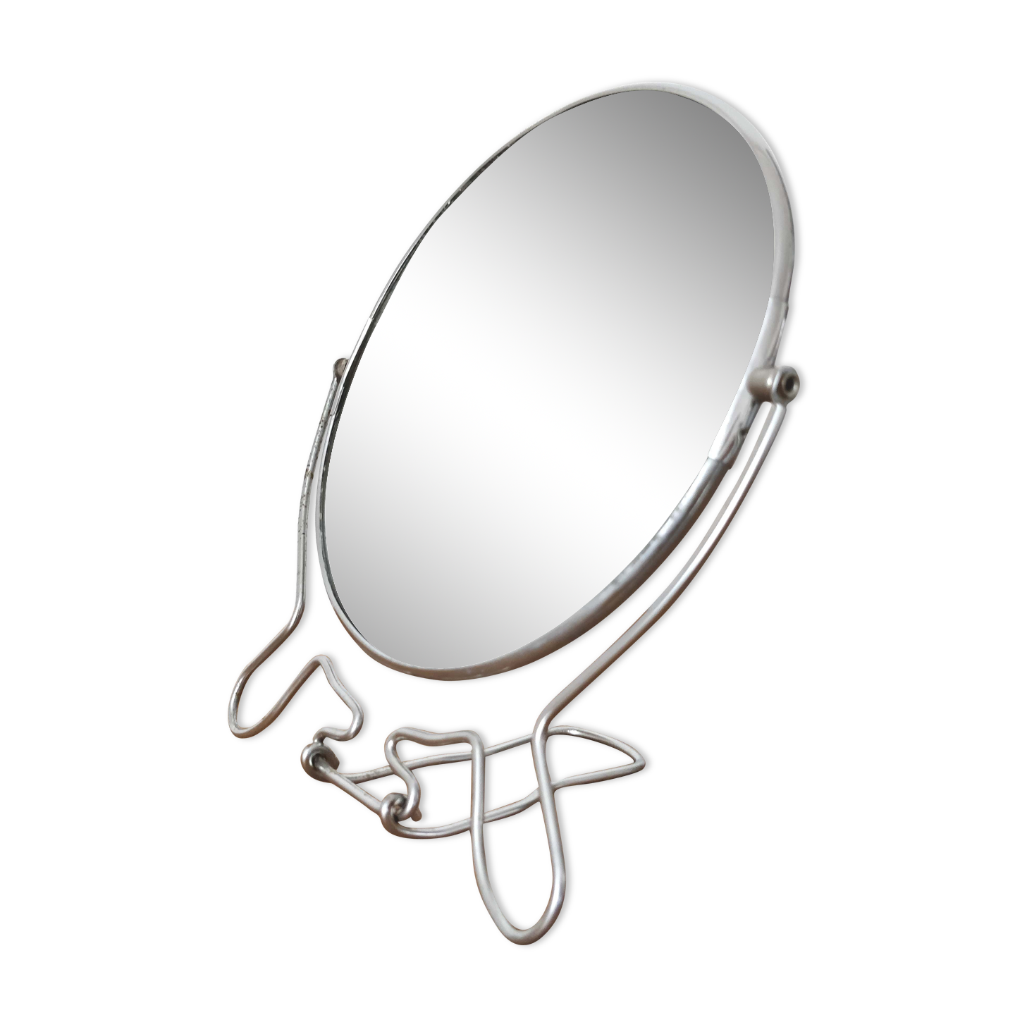 Round mirror barber chinese 17cm 1960