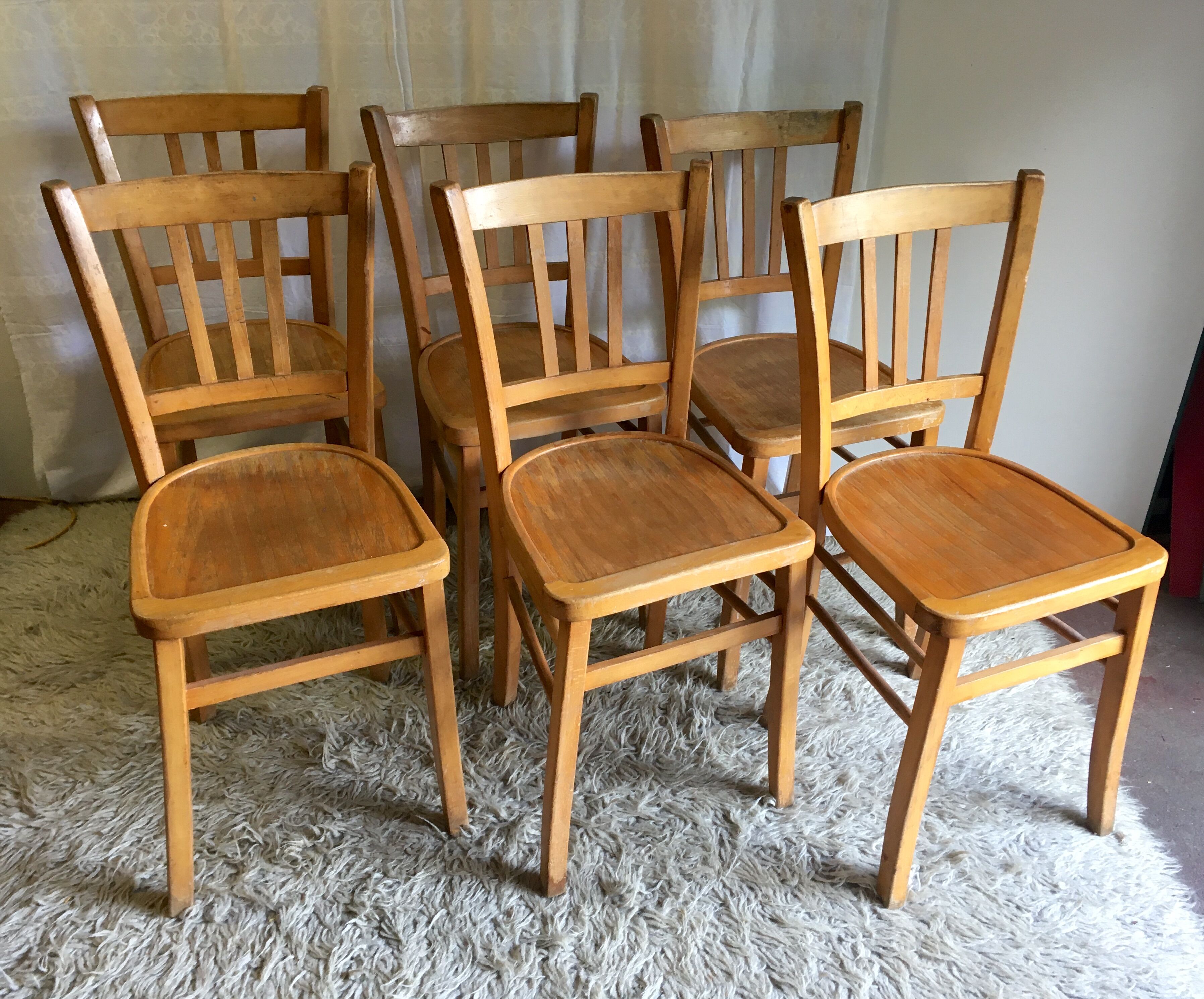 Lot of 6 chairs bistro Luterma - 60s