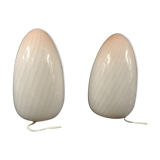 Vetri pair of Murano Glass Eggs
