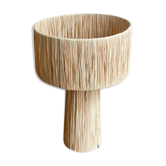 Minimalist bedside lamp raffia