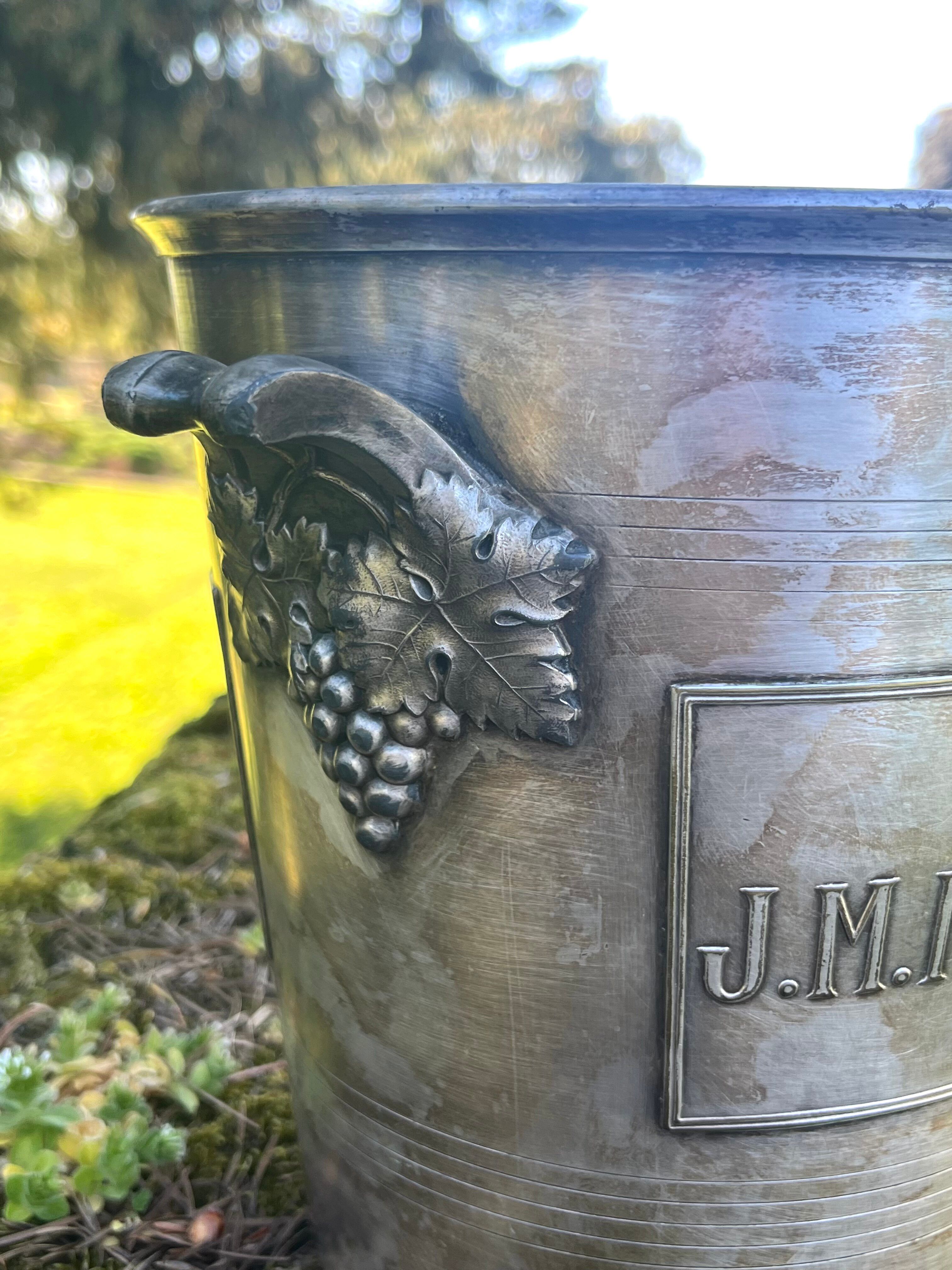 Silver Plated Champagne Cooler, Monmousseau Vintage Argit
