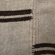 Dirty Gray & Black Hemp Kilim Rug, 161x235Cm