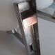 Pair of vintage wall lights - Chrome and glass - 1970s