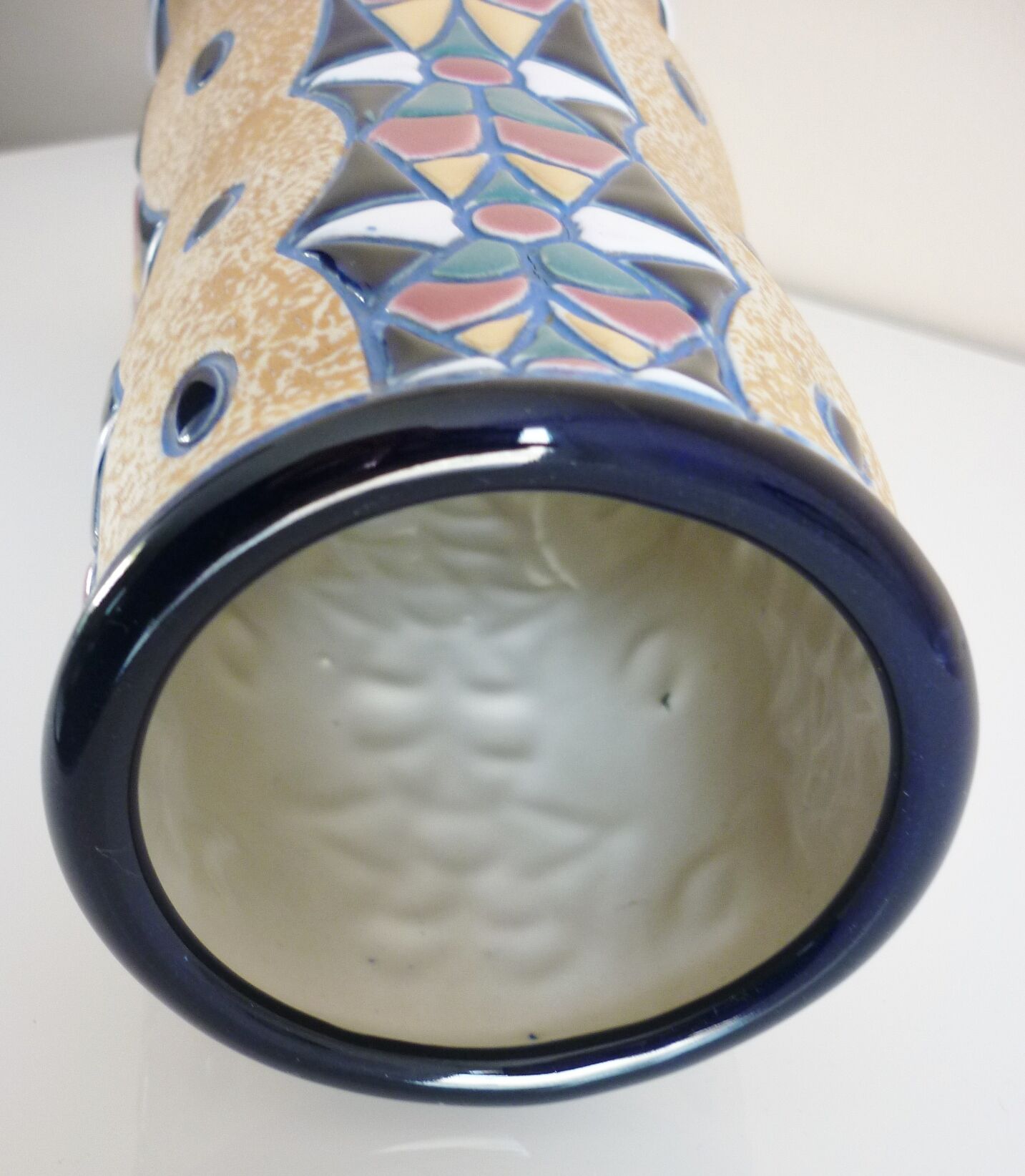 Art Deco ceramic vase, 1920s/1930s, signed Amphora (Czech Republic)