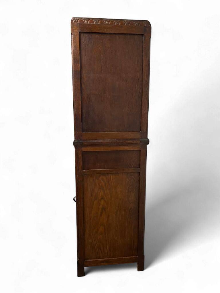 Vintage mid-height low cabinet/shelf with art deco details