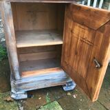 Old grey patinated bedside