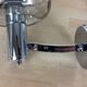 Pair of chrome sconces and smoked glass space age, 70s