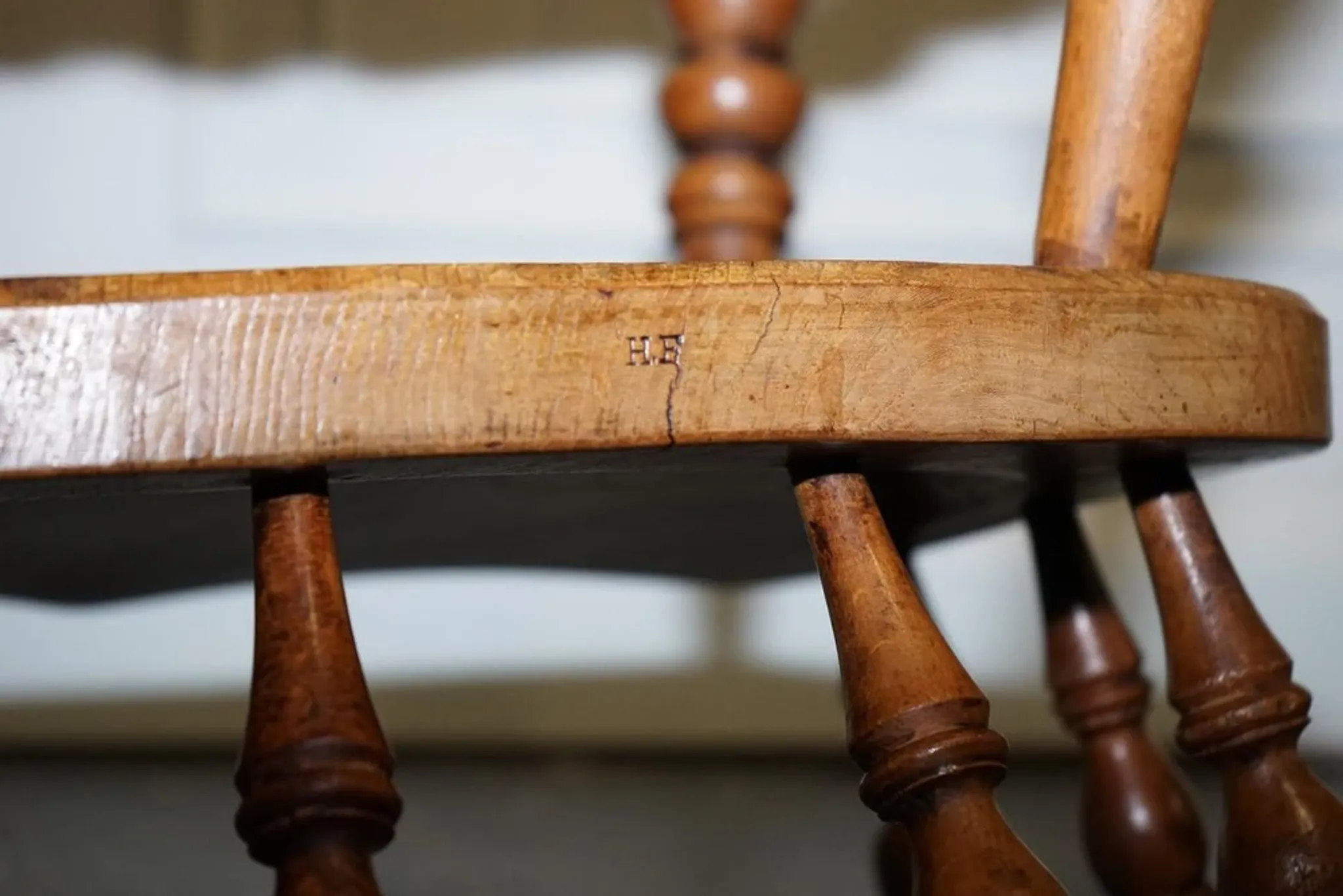 Edwardian Oak Captain's Chair for Smokers, 1900s