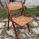 Pair of Italian folding chairs in vintage canning
